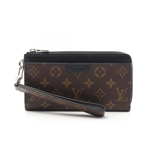 Louis Vuitton Black Macassar Zipper Wallet Long Brown Dragonne Zippy - Picture 1 of 7